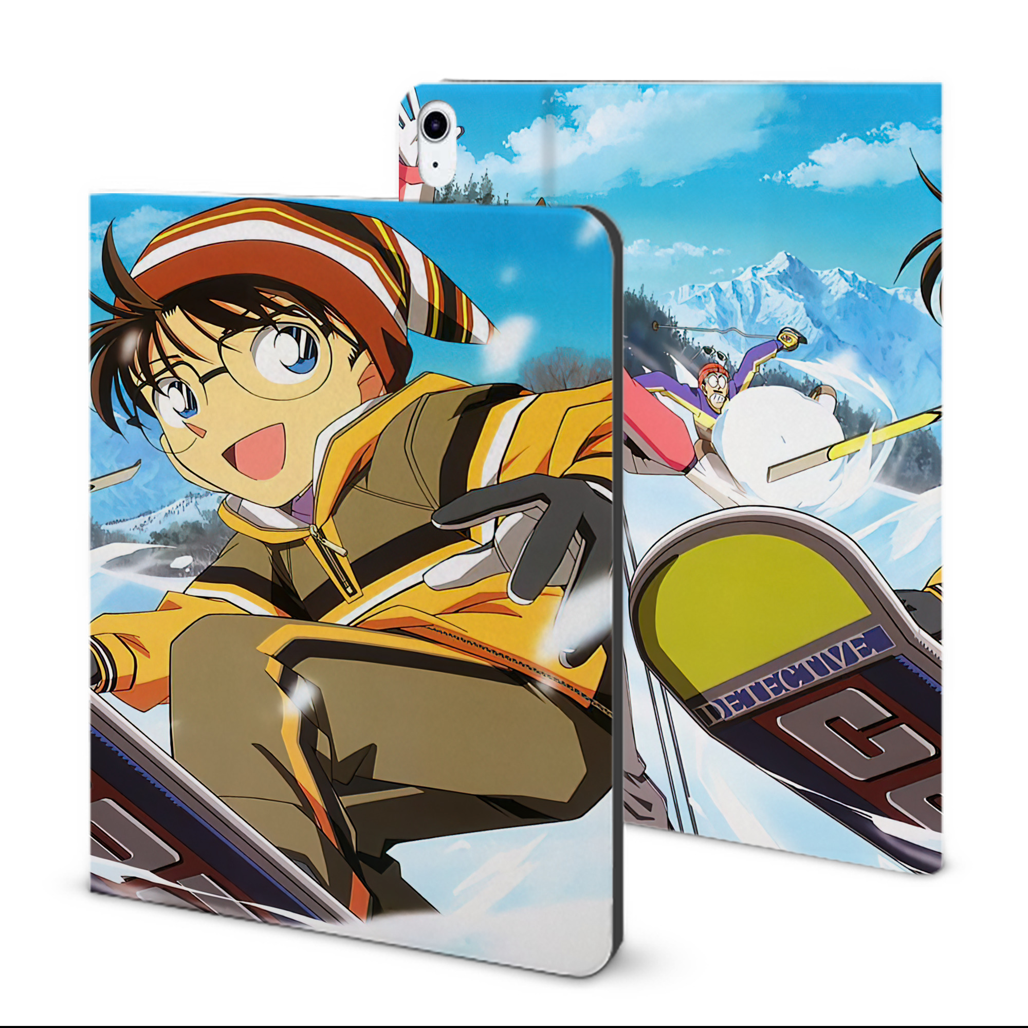 （画像用） 名探偵コナン Detective Conan IPad ケース ブック型 PUレザー TPU 耐衝撃 軽量 薄型 ペン収納なし 全面保護 IPad 各モデル対応